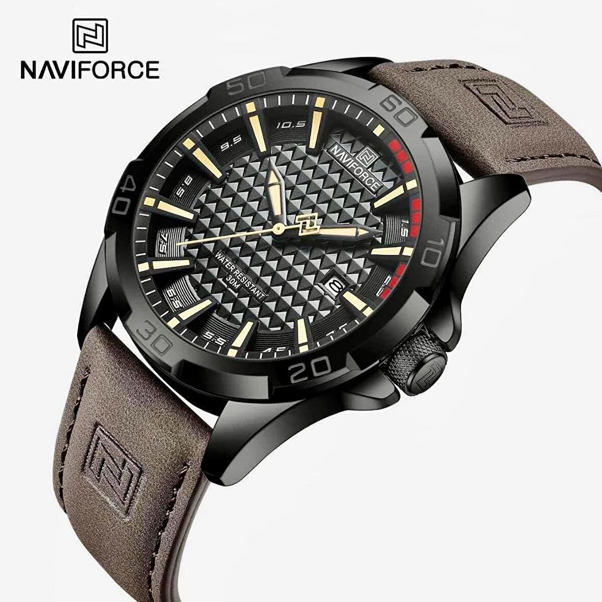 Naviforce Lacivert Deri Kayışlı Analog Kol Saati